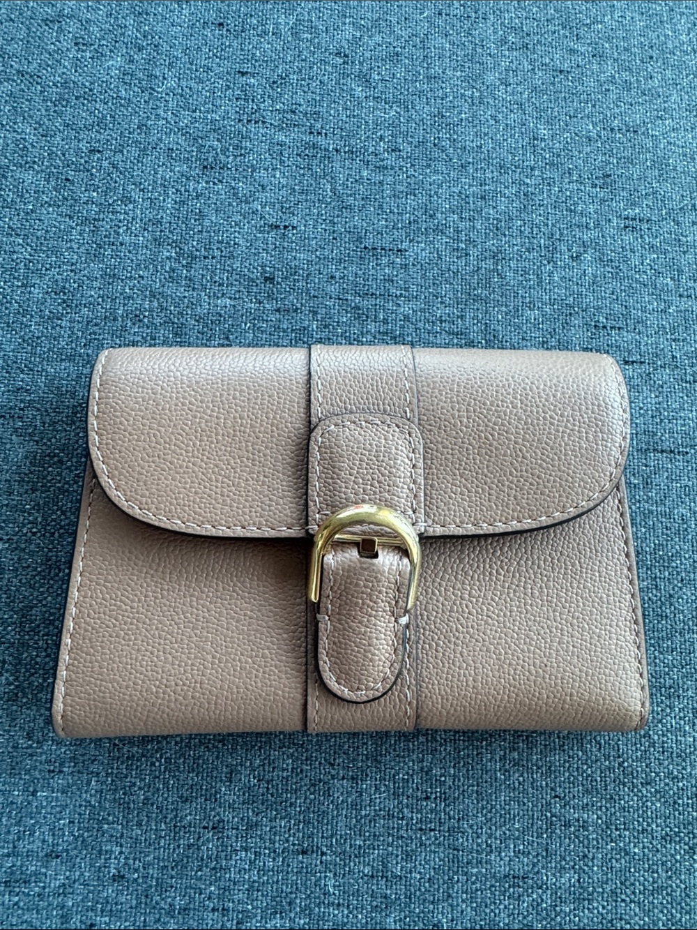 Delvaux Brillant Card Holder Rodéo Calf Tourterelle